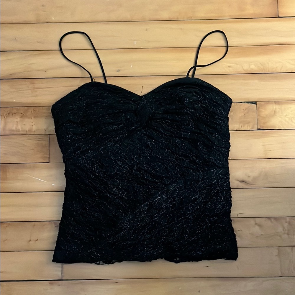 Foley + Corinna Black Textured Camisole